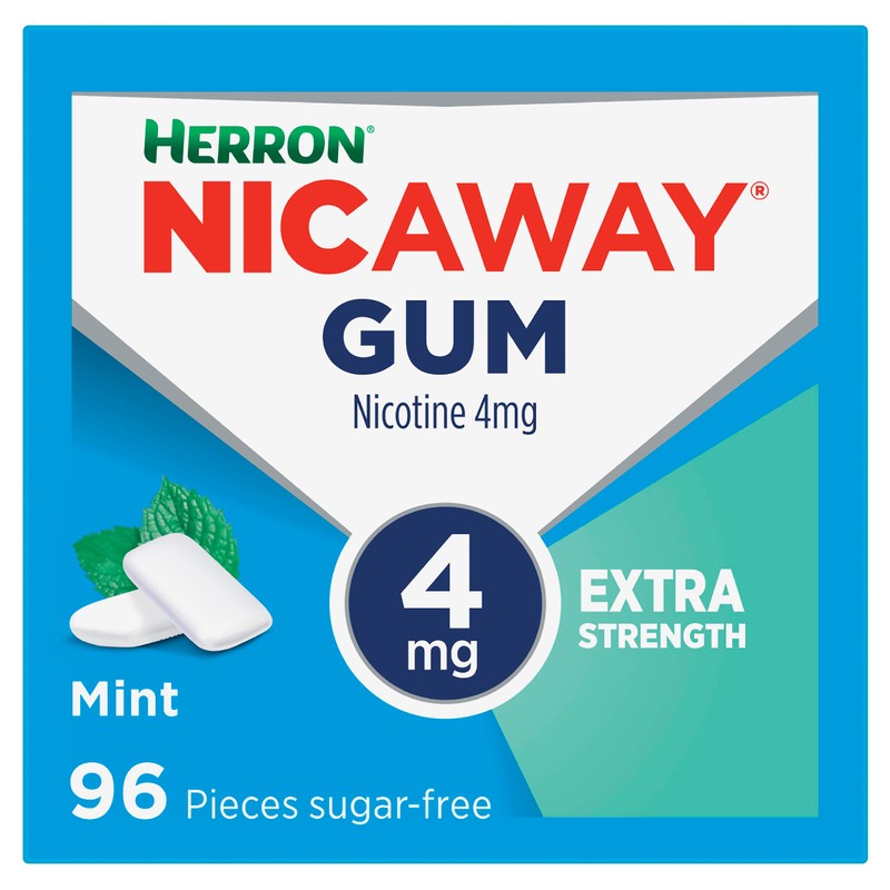 Nicaway 4mg Stop Smoking Mint Gum (Pack of 96)