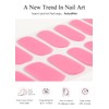 AutyaMee Semi Cured Gel Nail Strips (Baby Pink), 20 Pcs