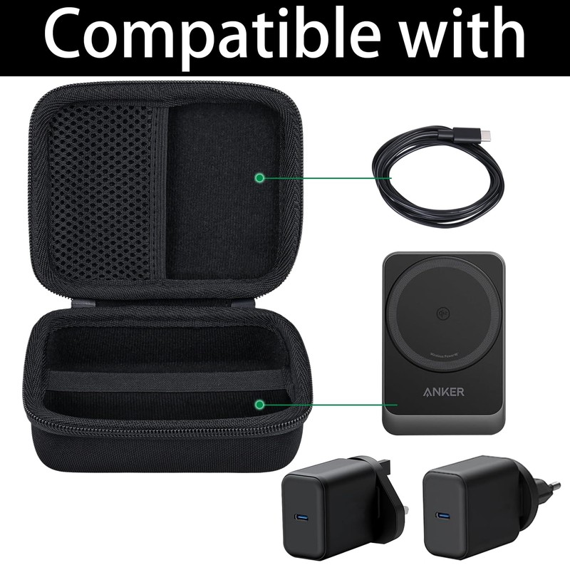 co2CREA Hard Portable Protective Case for Anchor 3-in-1 Wireless Charger,