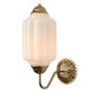 HYDELITE Vintage Gold Milk Glass Wall Sconce with White Pumpkin