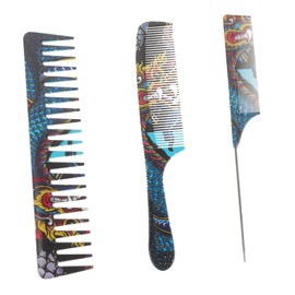 Baluue 3pcs Portable Hairdressing Comb Wide Tooth Styling Comb for Men Lightweight and Easy to Carry Suitable for Barbers and Home Styling