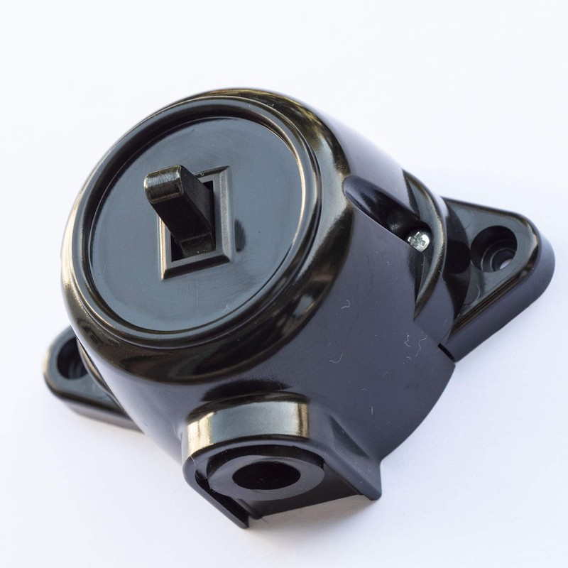 Switch Surface-Mounted On/Off Switch Insert, 10 A/250 V, IP20 Black
