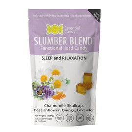 Slumber Blend Functional Hard Candy | Sleep Issues, Tranquility, Relaxation | Organic Chamomile, Skullcap, Passionflower, Orange, Lavender | Gluten-Free, Non-GMO, Vegan - 24 Count (Pack of 1)