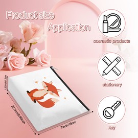 Fox Gifts for Women Fox Lover Gift Fox Themed Gifts for Women Animal Themed Gift for Friend Woman Funny Makeup Bag Gift Just A Girl Who Loves Fox Cosmetic Bags Christmas Presents