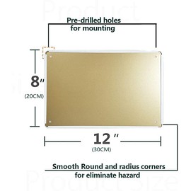 Everett Goodman Home Decor - Safety Sign Auto Body Labor Rates 8" x 12" Metal Tin Sign