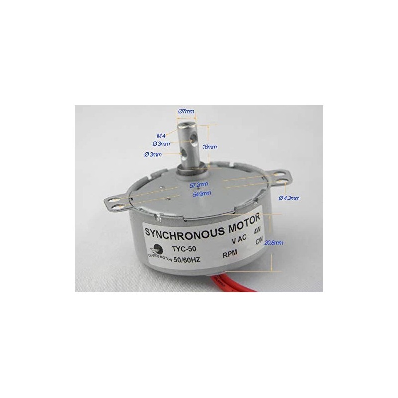 Chancs Slow Speed Electric Motor Tyc-50 110V 15-18Rpm Cw Micro