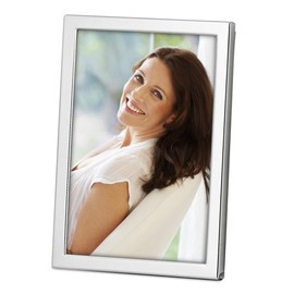 Edzard Photo Frame Bergamo, 4x6 inch (10x15 cm), Silver Plated Picture Frame, Tarnish Protected