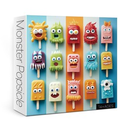 3d Funny Ice Cream Puzzles for Adults 1000 Pieces, Summer Cute Popsicle Jigsaw Puzzles, Colorful Hard Rainbow Food Puzzle