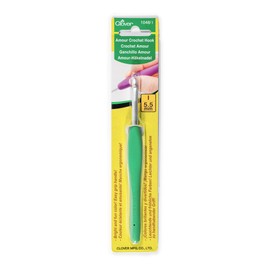Clover Clover 1048/I Green Amour Crochet Hook, Size I, 5.5mm