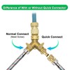 SOMDARHK Garden Hose Quick Connect 3/4" GHT Leak-Proof Solid Brass