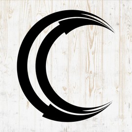 6 in Moon Sticker - Moonlight Night Phase Planet Lunar Full Eclipse - Vinyl Decal for Wall Car Home Bike Bottle Phone Laptop DWSV2372