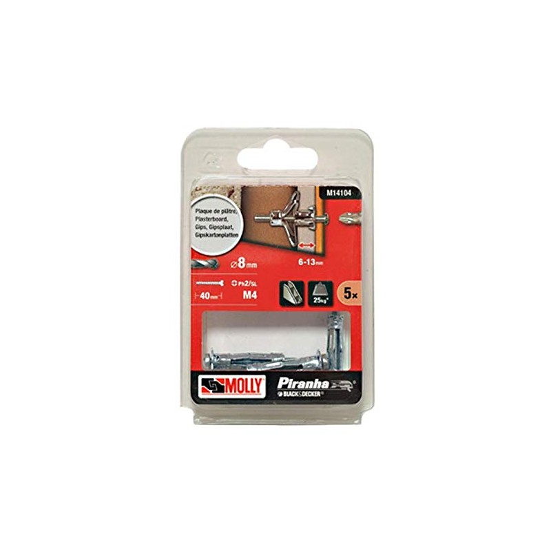 Molly m16010-xj Metal Cavity Wall Dowels with M5 Screw Diameter