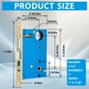 Tandefio 1 Set Double Cylinder Mortise Lock Iron Gate Ornamental
