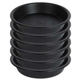 losensild Plant Saucer, Plastic Plant Saucers, Plant Saucer 12 inch, Plant Saucer Tray, Extra-Deep Plant Water Dray Tray, Trays for Planter 10"/11"/12" Black(6 Pack)