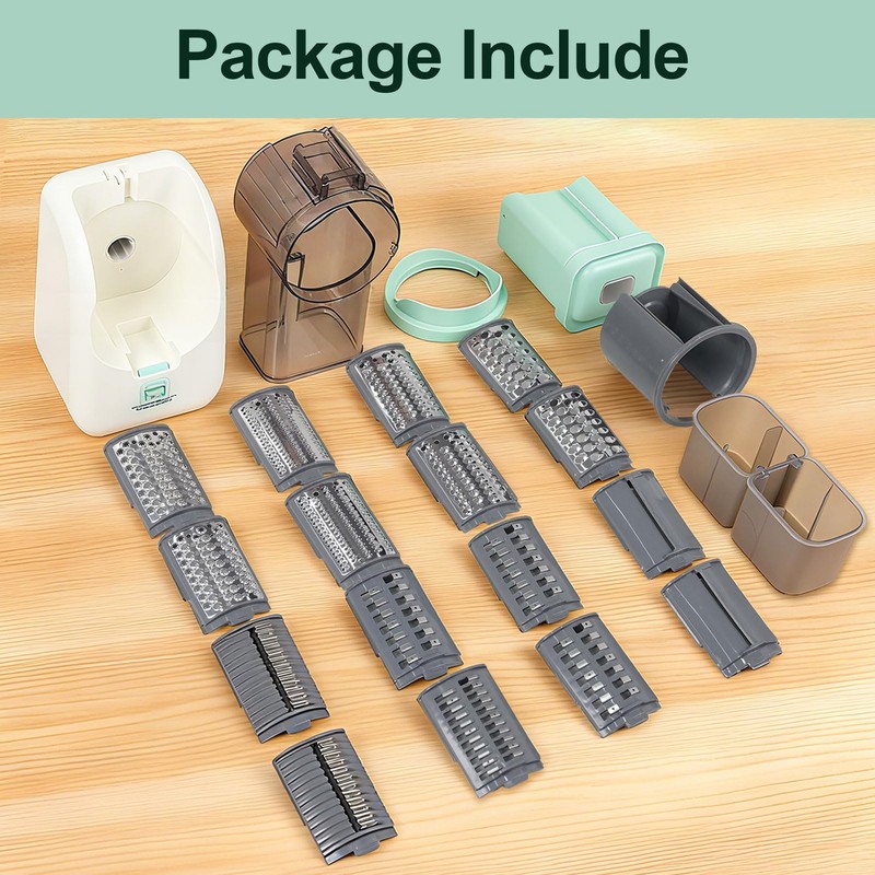 Upgraded 8-in-1 Electric Cheese Grater & Electric Cheese Shredder with