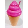 JUS JF-Jumbo Ice Cream Cone Shaped Plastic Cup,48 oz.Pink &