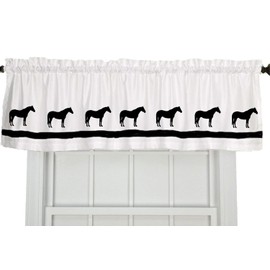Quarter Horse Window Valance Curtain - In Your Choice of Colors - Custom Made