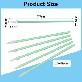 200 Pieces Sponge Cotton Swabs, Sponge Wiping Sticks, Dust-Free Cotton Swabs, Cleaning Sponge Sticks, Electronic Product Cleaning Tools