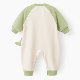 gurcooc Baby Romper Boys Pyjamas Cotton Onesie with Poppers Baby Bodysuit for Boys 3-24 Months Dinosaur, Green