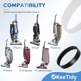 KeeTidy 301291 Vacuum Belts Replacement Fit for Kirby Sentria Vacuum Avalir 2, G3 G4 G5 G6 G7, 6 Pack