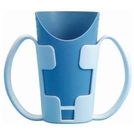 Cup Holder with Large Handles for better control, gripping and to reduce spills Ideal for those with Weak Grip, Poor Motor skills, No Spill, Assorted Colors