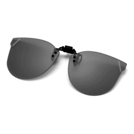 YAMEIZE Polarized Clip-on Sunglasses - Rimless Flip Up Glasses UV Protection Cat Eye Sunglasses for Women Men Driving Outdoor
