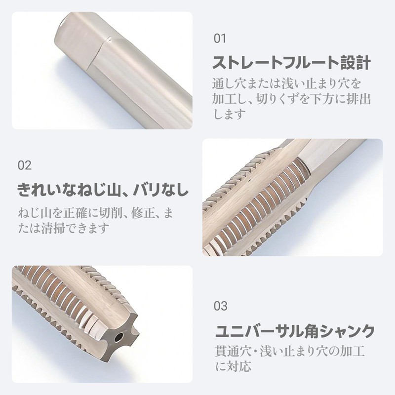 タップダイスセット ねじ切りタップダイス M14 X 1.5mm ねじ切りタップダイス 径調整機能付き 機械ネジタップ ダイスセット