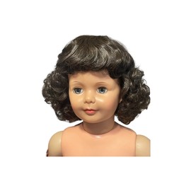 Vintage Curly Wig in Dark Brown Size 19" for Patti Playpal and Companion Dolls