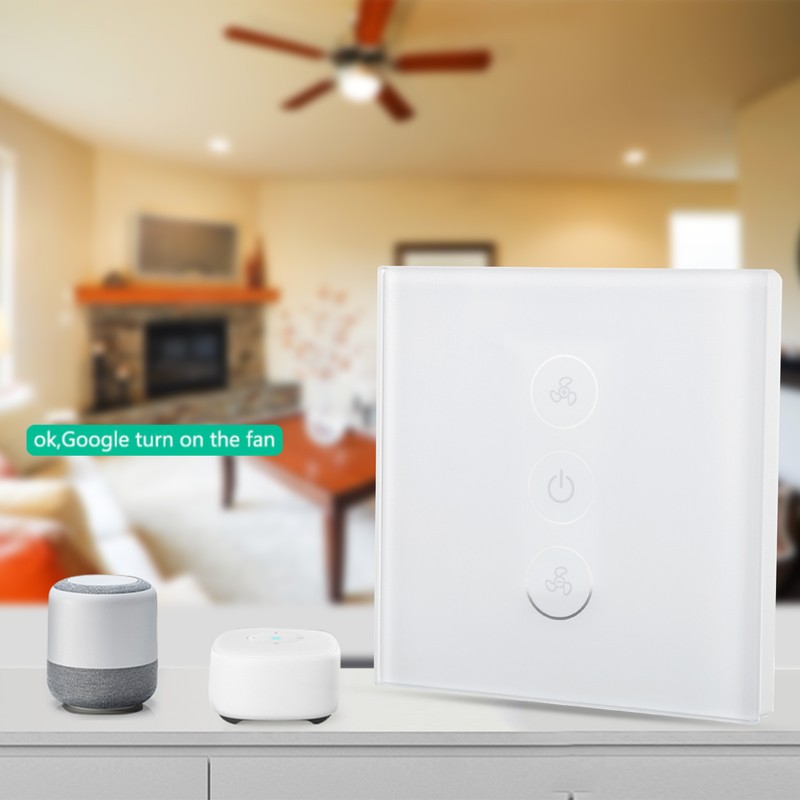 Smart WiFi Dimmer Fan Switch Wireless Timer Voice APP Control