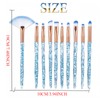 Makeup Brushes Set, 10PCS Crystal Makeup Brushe Professional Glitter Brushes