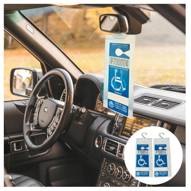 Encell Handicap Placard Holder 2PCS Clear Disabled Parking Permit Placard
