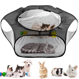 Pet Walk, Small Animal Playpen, Puppy Run Foldable, Portable Puppy Playpen, Size M: 52 x 52 x 38 cm, Lightweight and Robust - Playpen for Guinea Pigs, Rabbits, Hamsters and Hedgehogs