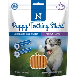 N-Bone Puppy Teething Sticks Pumpkin Flavor, 3.74-oz Bag