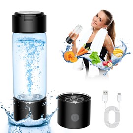 Hydrogen Water Bottle New, Portable Hydrogen Water Bottle Generator with SPE PEM Technology Water Ionizer, Ion Water Bottle Improve Water Quality Fastly, for Daily Drinking Home, Office