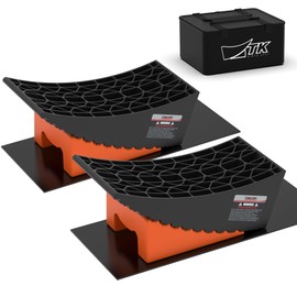 TOWKING Camper Leveler System, 4.3" Lift, 30,000 lbs, 2-Pack RV Leveling Blocks with Curved Design & Wheel Chocks, Perfect for Campers, Fifth Wheels, and Dual Axle Trailers