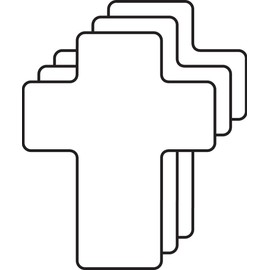 SHAPES ETC. 15 Pcs Cross Foam Single Color Creative Cut-Outs White 3in Sunday School VBS Decoration Kids Nativity Religious Christmas Crafts Faithful Christian Easter Bulletin Board Décor USA Made