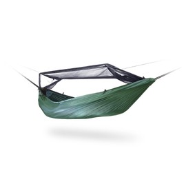 DD Hammocks Frontline Hammock - Olive Green - Portable Lightweight Camping Jungle Hammock with Mosquito Net for Outdoor Backpacking & Hiking