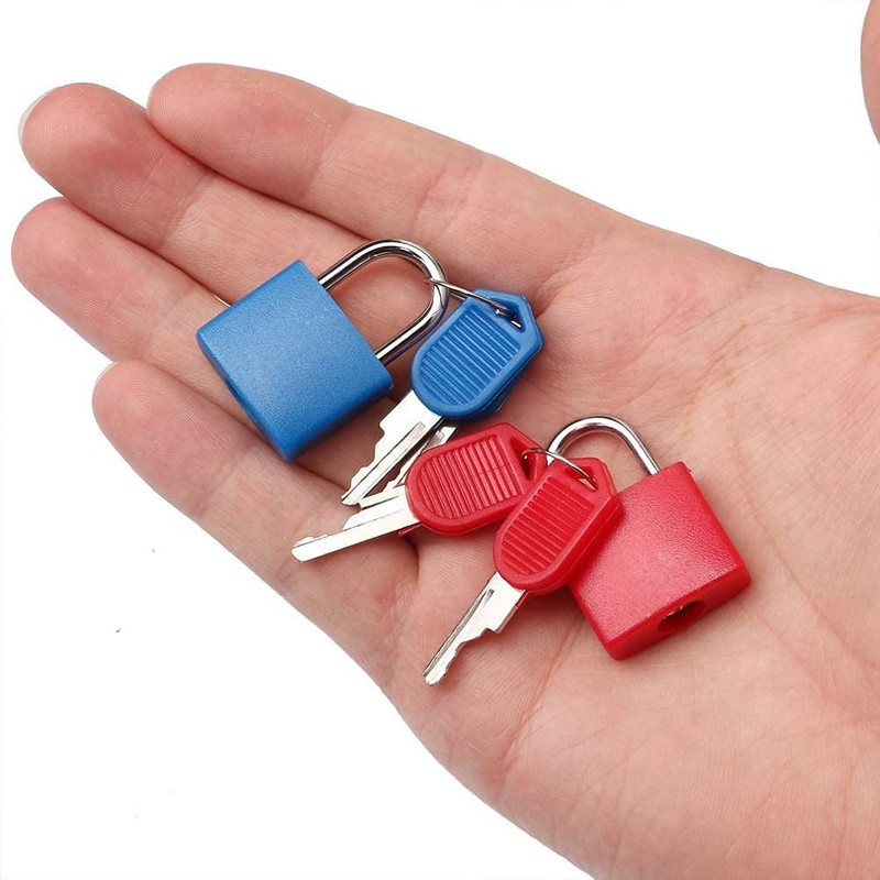 MEISO 3 Pcs Mini Security Padlock with Key, Suitcase Locks