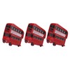 3Pcs Bus Fridge Magnet Red Bus Design Bright Colors Magnetic