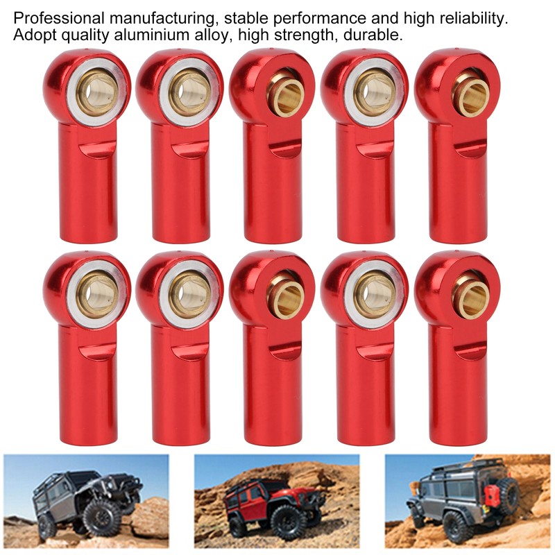 10Pcs RC Car Pull Connecting Rod Metal Ball Joint Accessory