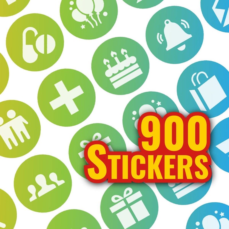 900 Mini Rainbow Planner Dots 10mm Spot Stickers for Teachers