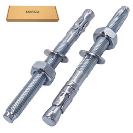 SKIR'CO (Pack of 10) Wedge Anchor M10 x 120 mm, Metal Dowels, Bolt Anchor, Masonry Attachment, Concrete Expansion Anchor