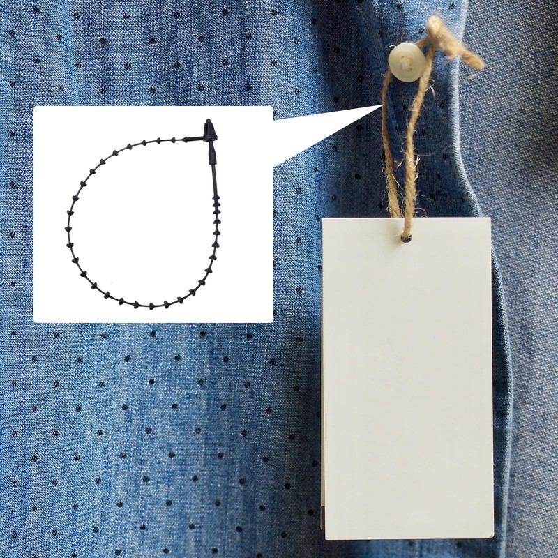 Wealrit 2000 Pcs 5.5" Plastic Zip Ties Adjustable Beaded Loop