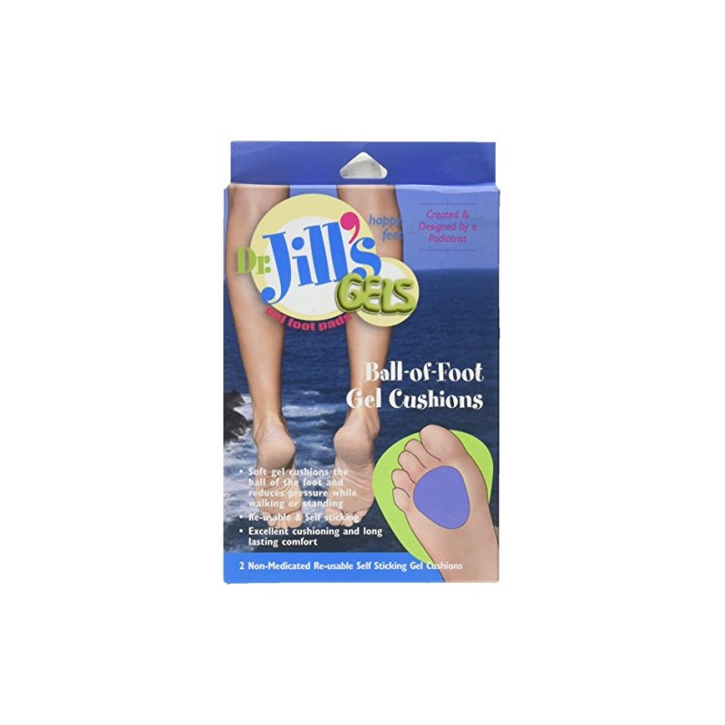 Dr. Jill's Ball-of-foot Gel Cushions, 1/4" Thick, 2/box