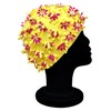 CHEX Ladies Rose Elasticated Swimming Hat Decorated Multicolour Floral Detailing