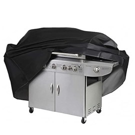 HJTPOWER 67" Heavy-Duty All-Weather Waterproof Grill Cover for Outdoor Gas BBQ (67" L x 24" W x 46" H Black) - Rip, Wind, UV, Dust & Fade Resistant Universal Fit Durable Grill Cover for Most Grills