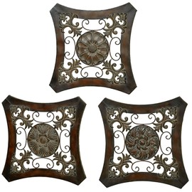 Lauriana Wall Art Set Antique Bronze Set of Three