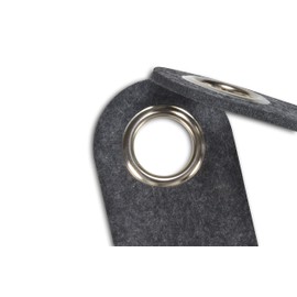 2 Freely Occupied Felt Door Hangers (Dark Grey) – With Metal Protective Ring – Printed on Both Sides: Front "FREE" Back "Occupied" – Bathroom Bedroom – Status Indicator – Versatile Use