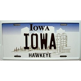 Iowa State License Plate Novelty Fridge Magnet