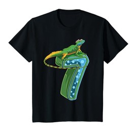 7 Year Old Lizard Reptile 7th Birthday Party B-day T-Shirt